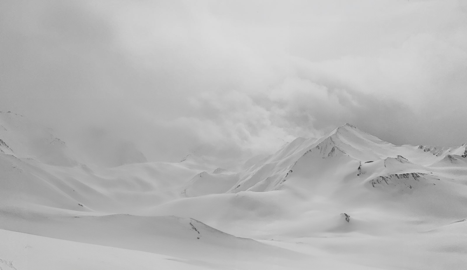 mountain with snow